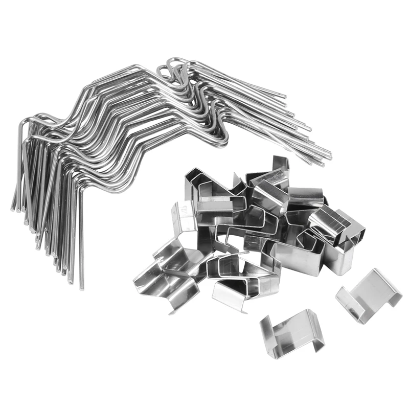 

HOT 50X Greenhouse Glazing Clips Stainless Steel W Z Type Spring Wire For Greenhouse