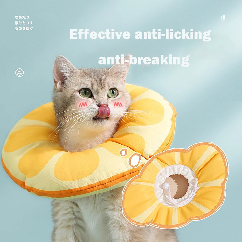 

Cat Head Hood Neck Collar Kitten Anti-Lick Bite Shame Collar Head Cover Dog Neck Ring Neutered Neck Cover Pet Jewelry