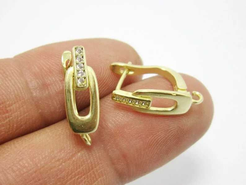 Застежки для сережек-стразы, 18 х1 мм, 6 шт., R2006