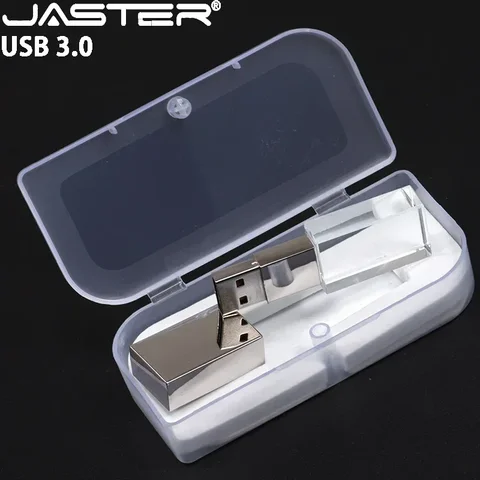 Флэш-накопитель JASTER USB 3,0, модный флэш-накопитель с кристаллами, USB, 16 ГБ, 32 ГБ, 64 ГБ, флэш-накопитель с бесплатным пользовательским логотипом, 8 ГБ, 4 Гб, подарок на свадьбу, U-диск