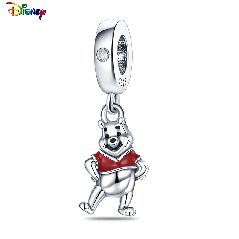 

Disney Series Real 925 Sterling Silver Cute Little Bear Charms Beads Fit Original Pandora's Bracelet For Women DIY Jewelry Gifts