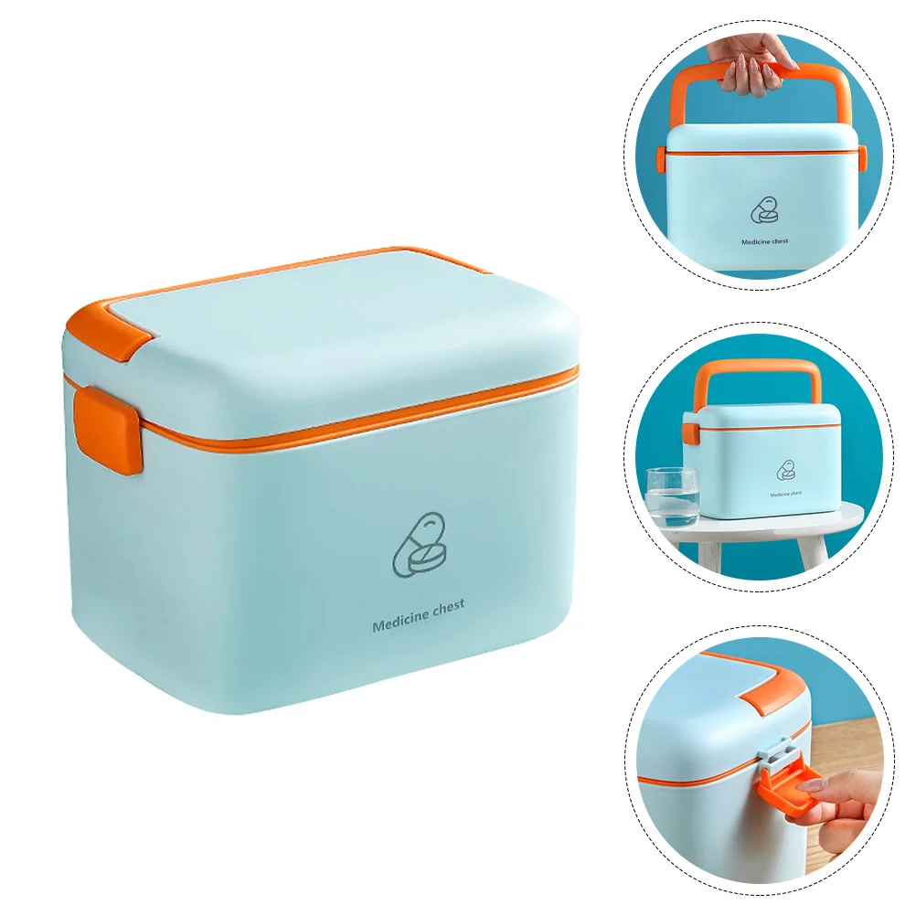 

1Pc Multi-function Storage Box with Cover for Medicine Sundries Necessity