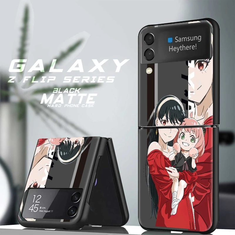 

Phone Case Anime Cartoon Japan SPYxFAMILY For Samsung Galaxy Z Flip Flip3 Flip4 5G ZFlip Edge Hard Zflip4 Zflip3 Luxury