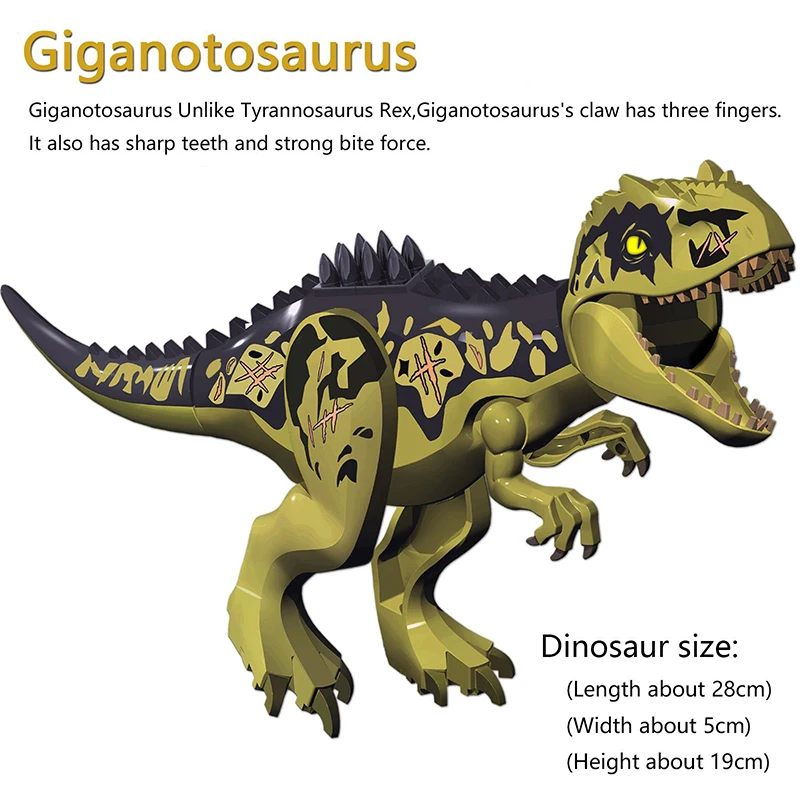 

Giganotosaurus Large Dinosaur Southern Giant Beast Dragon Wind God Pterosaur Educational Toy Building Block for Children Gift