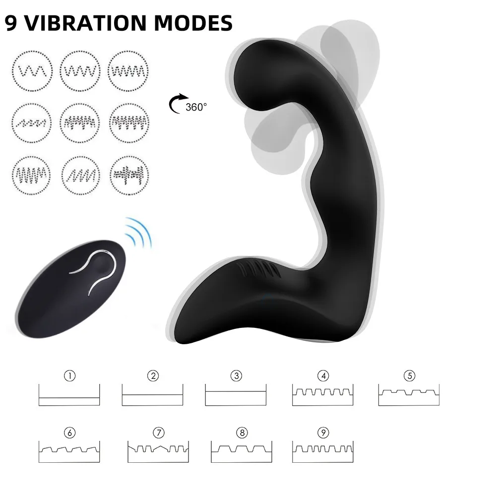 

9 Vibration Modes Male Prostate Urethra Perineum Stimulate Vibrator Remote Control USB Charging Adult Sex Toys For Men And Women