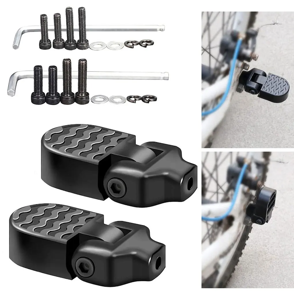 

Bike Pedals Rear Pedal Footrest Pegs Foot Mountain Folding Accessories Platform Foldable Road Alloy Bmx Parts Set Cycling