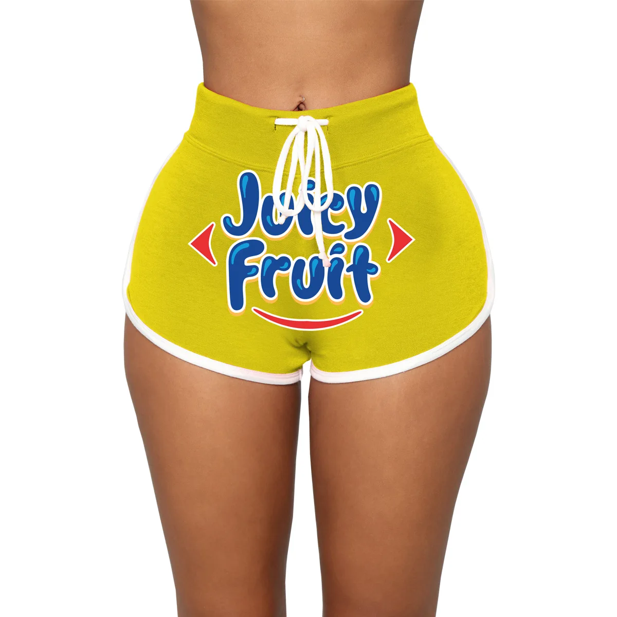 Shorts Women Cartoon Print Fashion Summer Elastic Casual Beach Sexy Womens High Waist Sweat Pants Fitness Booty |