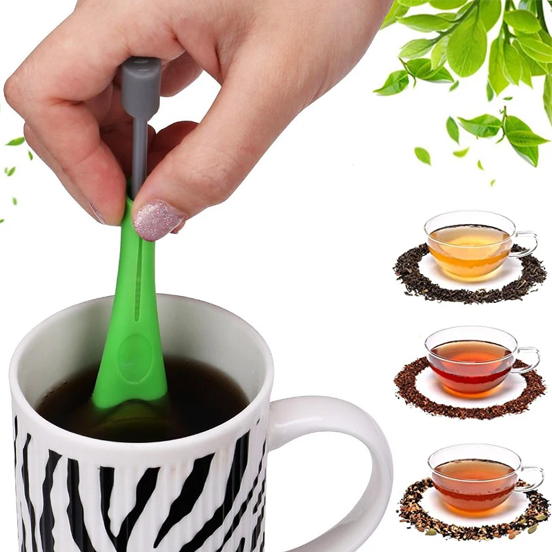 

Reusable Tea Strainer Spice Sieve Healthy Food Grade Flavored Tea Infuser Gadget Steep Blender Plastic Tea Bag Coffee Filter