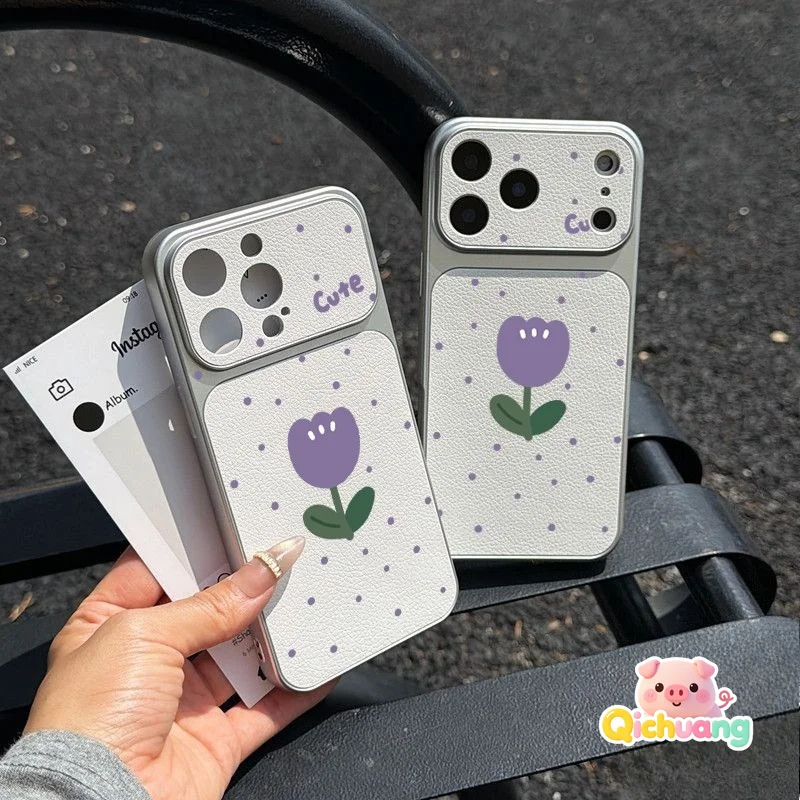 Фото Чехол для телефона OPPO A6 A6i A6S A6T A6X A5 A5M A5S A5X A5i A3 A3X A3S A3i Pro Plus A2X Pro из искусственной кожи с милым изображением фиолетового тюльпана №2