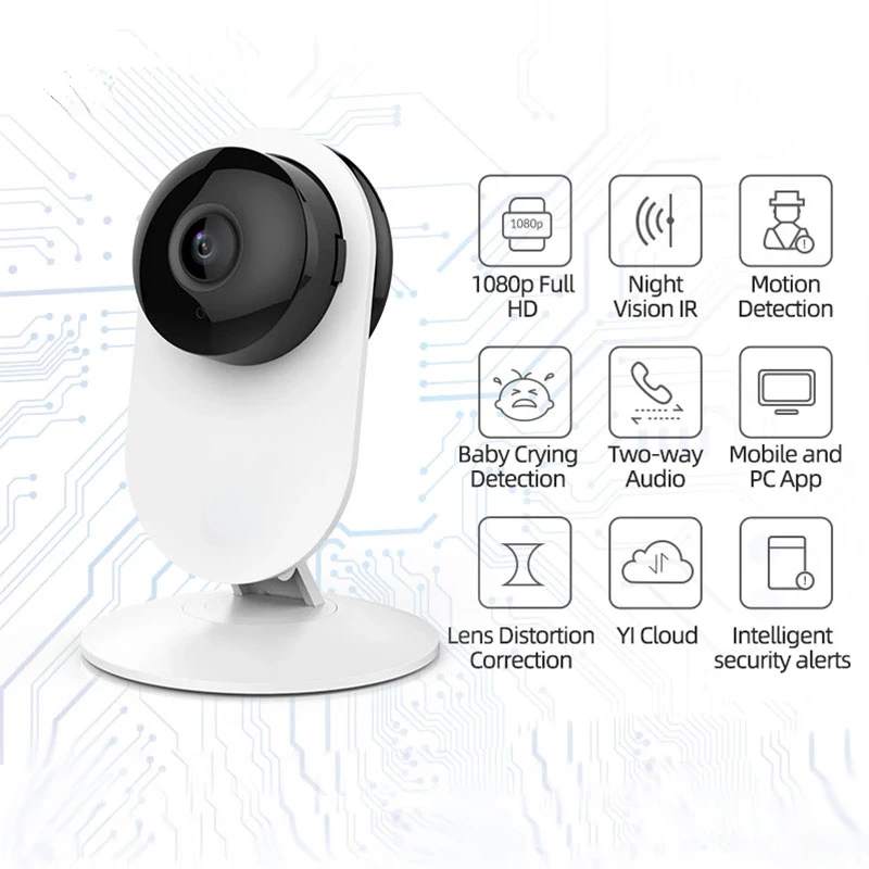 

Беспроводная IP-камера с функцией ночного видения, 1080p, Wi-Fi