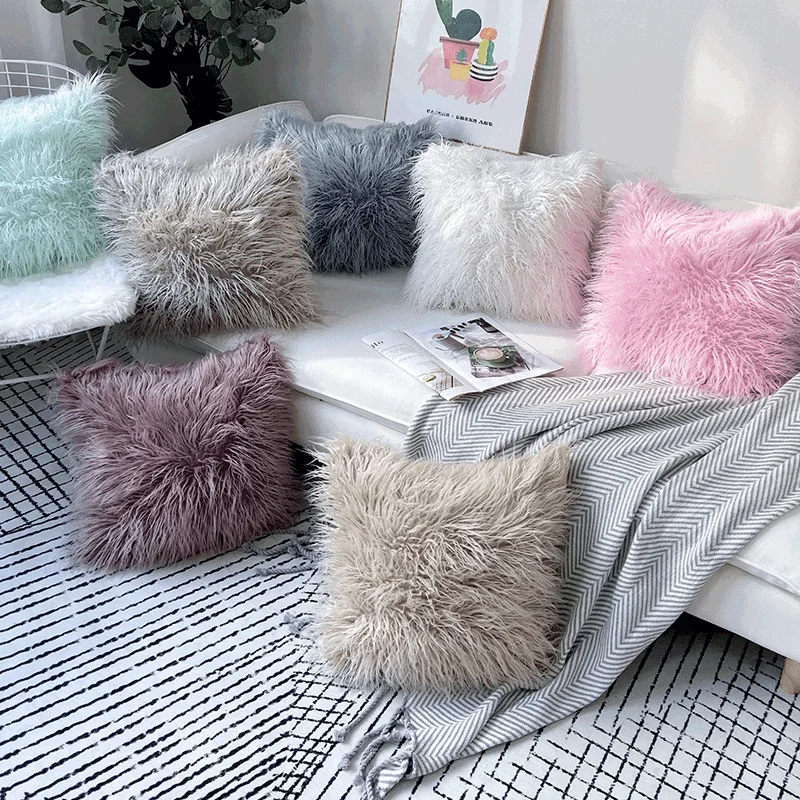 

Nordic Style Ins Living Room Sofa Pillowcase Bedside Cushion Plush Girl Pillow Plush Pillow Car Seat Leisure Home Decoration