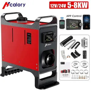 Hcalory 12Vu002624V 6-8.5KW Car Parking Diesel Air Heater 10L Tank LCD Screen  bluetooth APP Remote Control Voice Broadcast - AliExpress