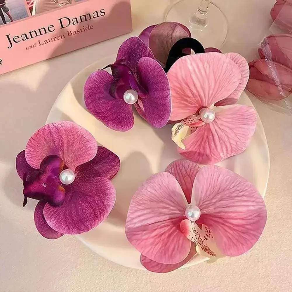 Заколка для волос с жемчугом Phalaenopsis