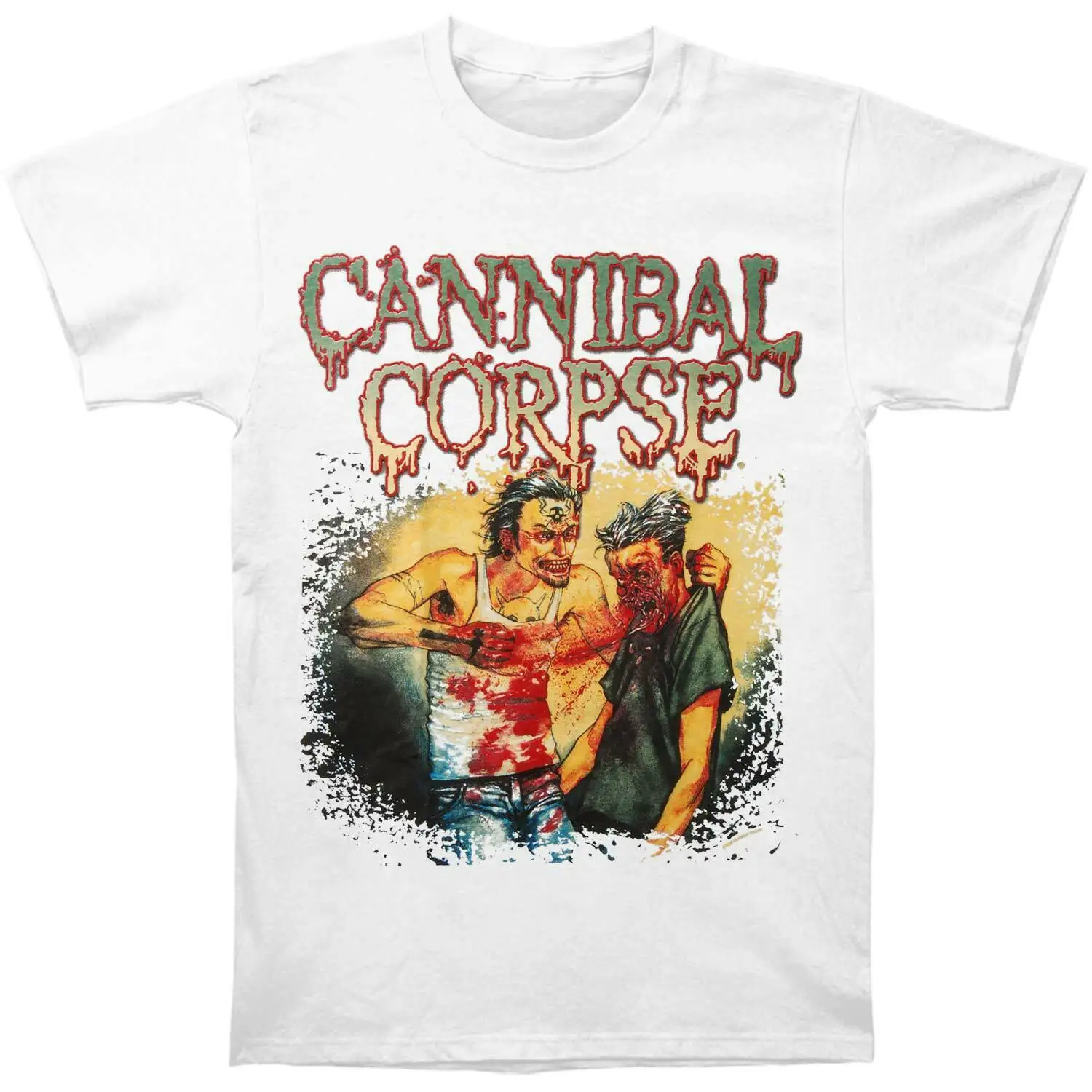 

# Cannibal-Dead мужская женская мужская белая футболка из тяжелого хлопка 100% перезапечатанная LNH5811