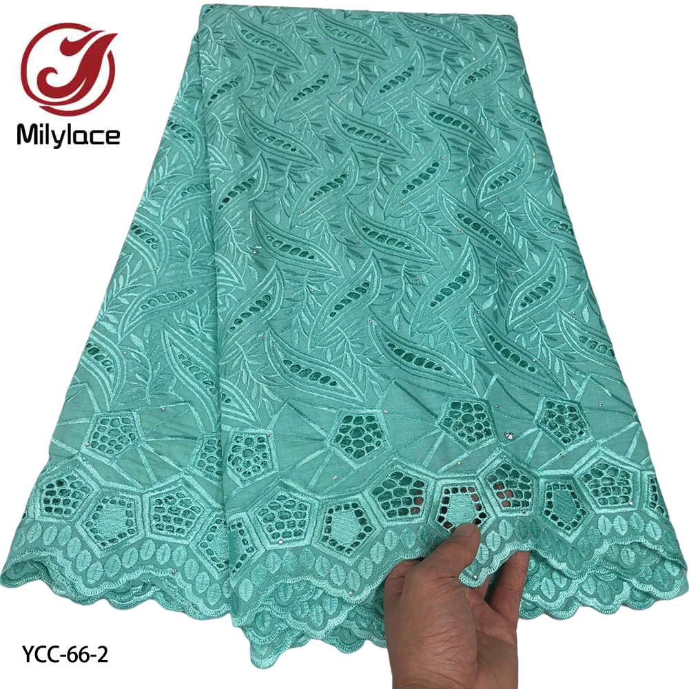 

High Quality Lace Embroidered Rhinestones Lace Fabric 5 Yards Nigerian African Lace Fabric 2020 Lace Fabric for Dress YCC-66