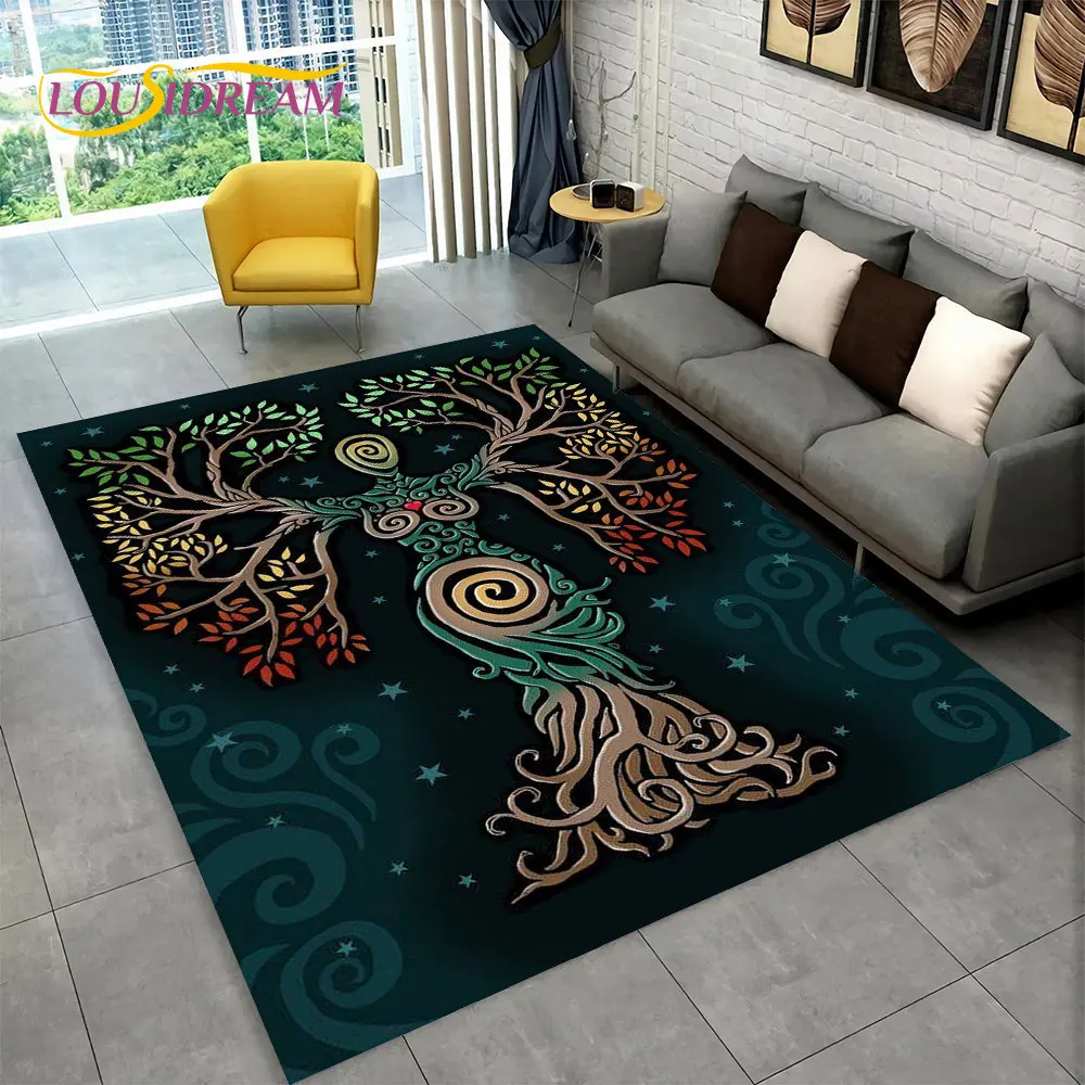 

Rainbow 7 Chakra Mandala Bohemia Area Rug,Carpet Rug for Living Room Bedroom Sofa Doormat Decor,Yoga Soft Non-slip Floor Mat