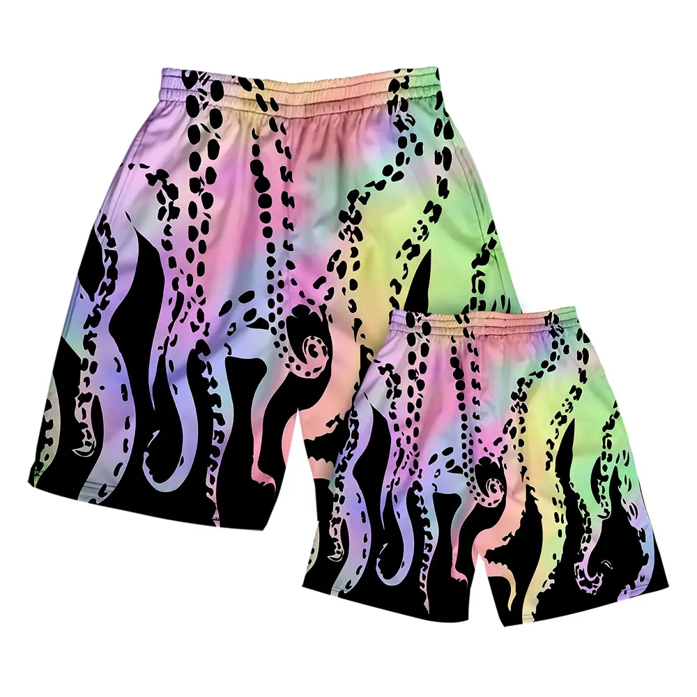 Multi-legged Fish Summer Men's and Women's Shorts Easy To Dry Sports Swimming Surfing Basketball Casual Printing Loose Beach Pan