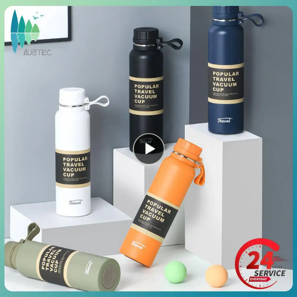 

Double-layer Kettle Thermal Pot Stainless Steel Portable Silica Gel Water Cup Sports Bottle Durable Thermos Cup Large Capacity