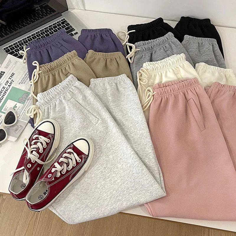 

Плотные хлопковые штаны с высокой талией, разные цвета