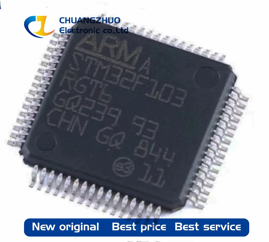 

1Pcs New original STM32F103RGT6 1MB ARM Cortex-M3 96KB 72MHz FLASH 51 LQFP-64(10x10) Microcontroller Units