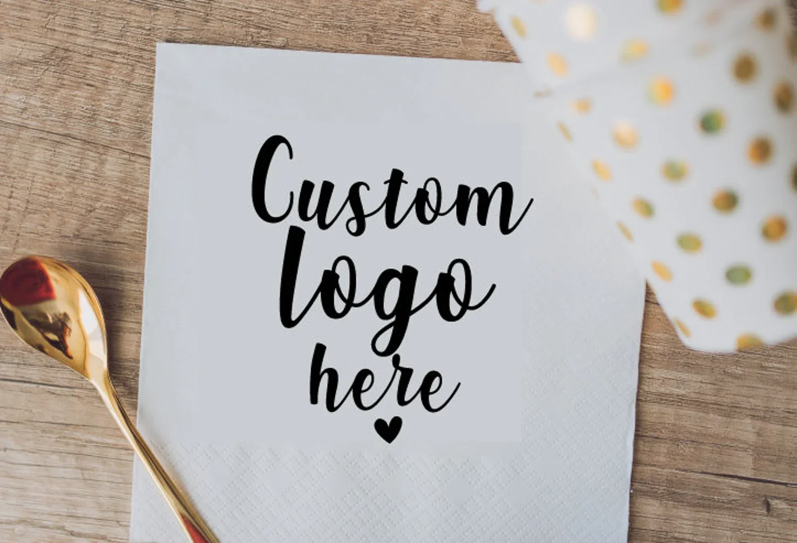 50 салфеток с логотипом на заказ салфетки принтом из фольги Bedruckte Servietten