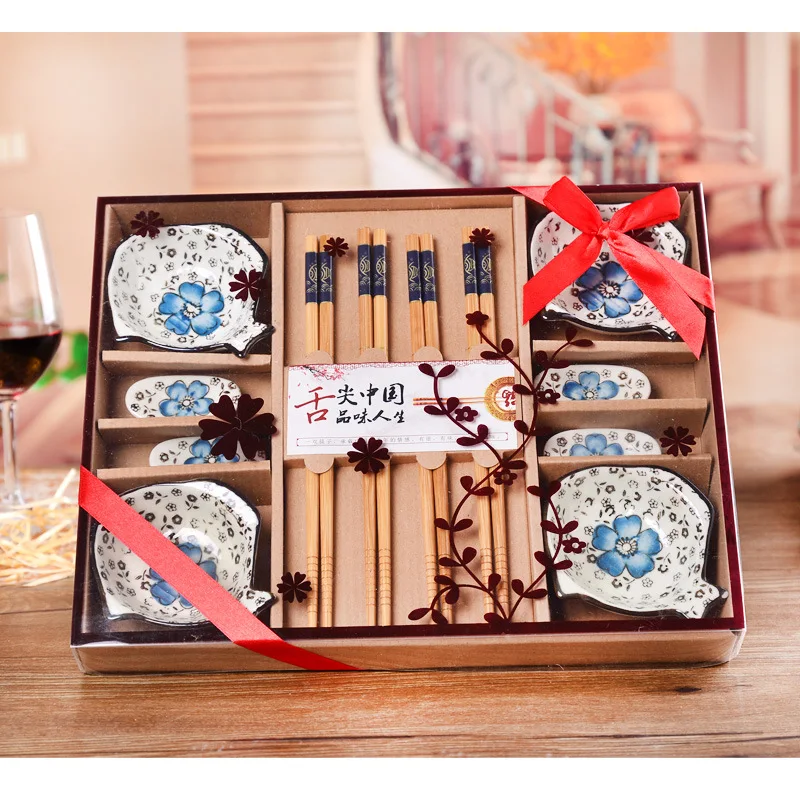 12-piece Set of Ceramic Seasoning Plate Tableware Creative and Practical Household Kitchenware Chinese Style Tableware Set Gift