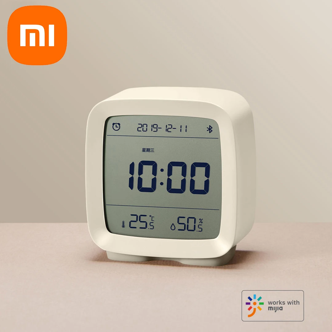 

Bluetooth-будильник Xiaomi Cleargrass, умный контроль температуры и влажности, ЖК-дисплей, регулируемый ночник для умного дома