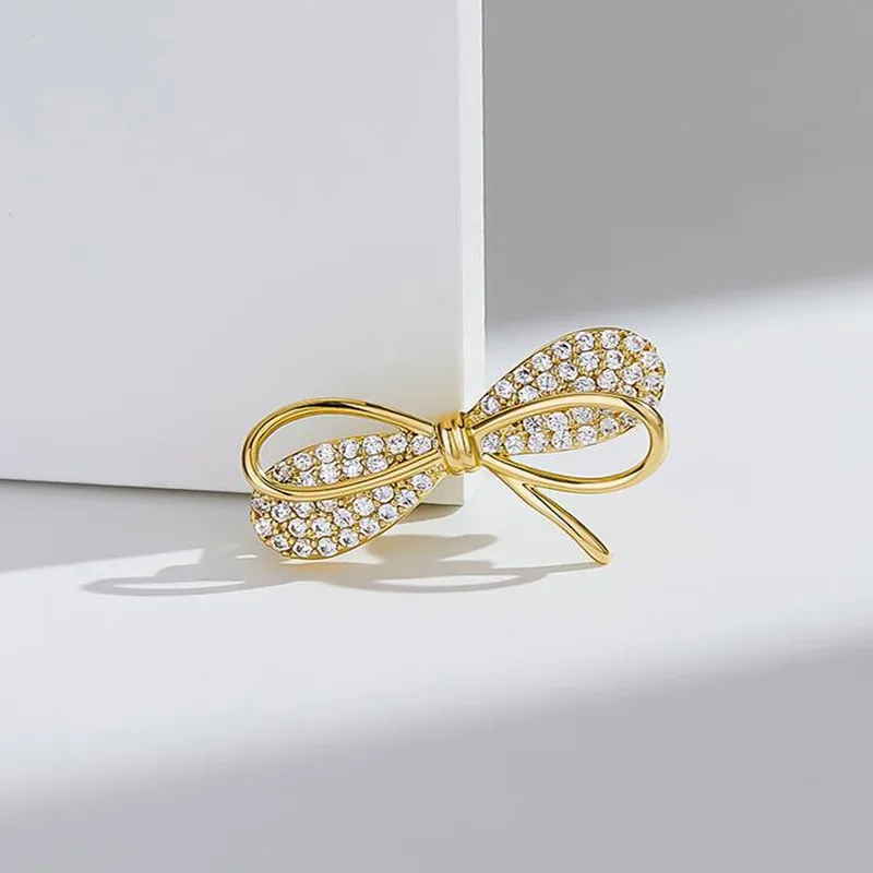 

Fashion Delicate Small Pin Alloy Bow Brooches