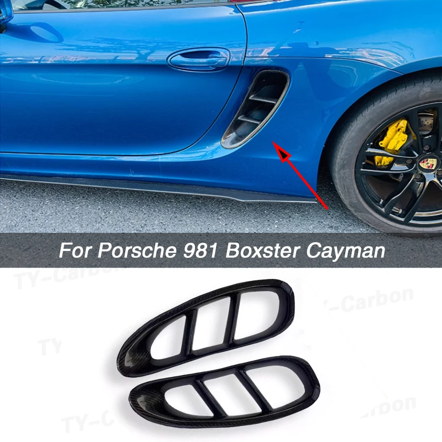 Для Porsche 981 Cayman Boxster комплект вентиляционных отверстий из настоящего углеродного