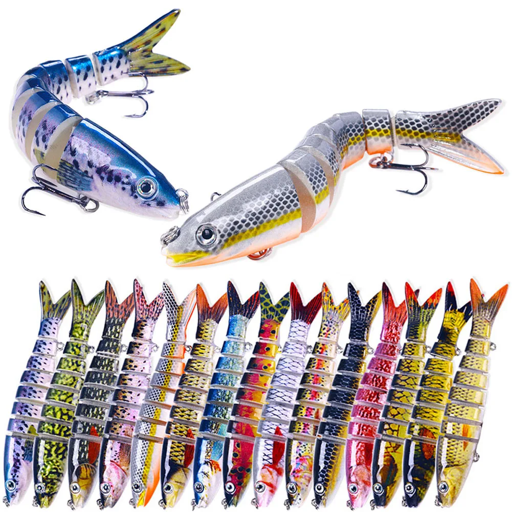 

13.4cm/19g Sinking Wobblers Fishing Lures Jointed Crankbait Swimbait 8 Segment Hard Artificial Bait For Fishing Tackle Lure