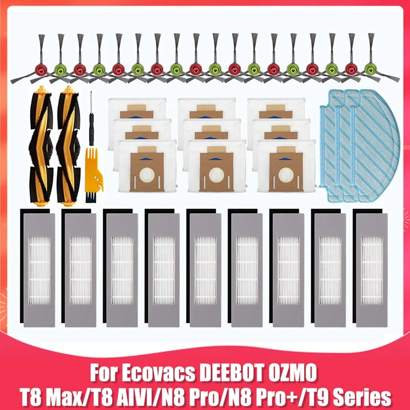 

Replacement Parts Kit For Ecovacs DEEBOT OZMO T8 AIVI T8 Max N8 Pro N8 Pro+ T9 T8 Series Robot Vacuum Cleaner