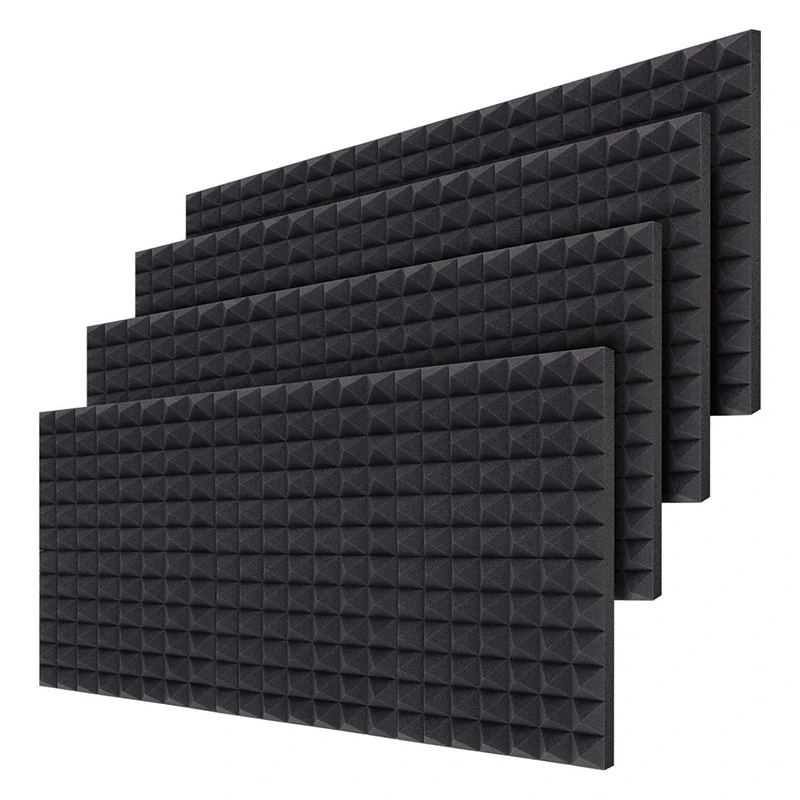 

New 24 Pcs Acoustic Foam Panels,Sound Absorbing Dampening Wall Foam Pyramid 2 Inch Acoustic Treatment,40X30X5 cm