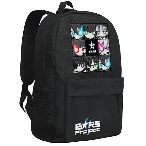 

Черный рюкзак с рисунком аниме Rock Shooter, школьная сумка в стиле Харадзюку, сумка через плечо