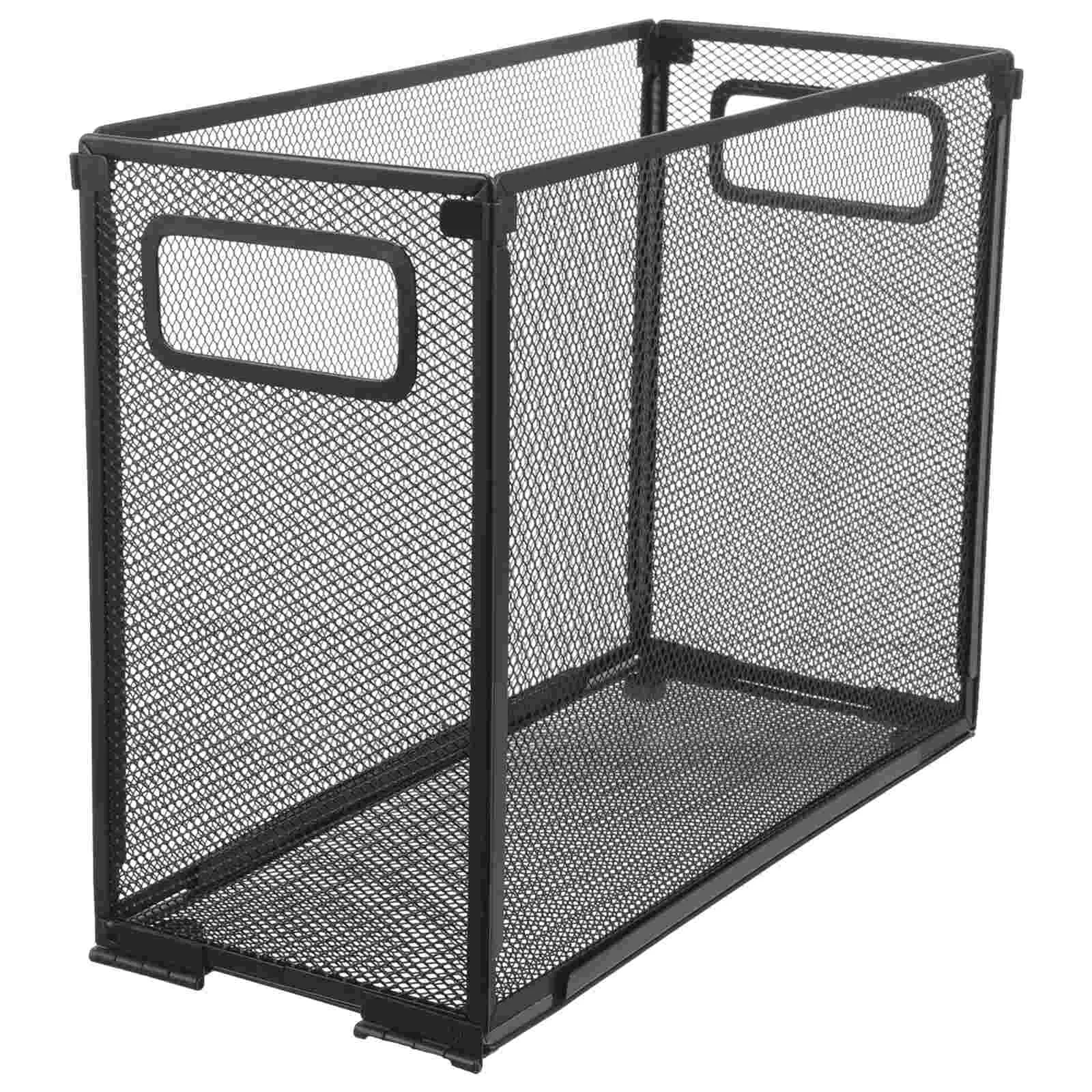 

Collapse File Box Desk Holder Book Shelf Document Container Crate Storage Hanging Organizer for Office Table