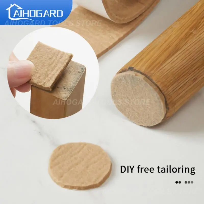 

1m Self-Adhesive Felt Furniture Leg Pad Anti-slip Mute Mat Floor Protector DIY Wear-resisting Table Chair Leg Bumper Sticker Pad