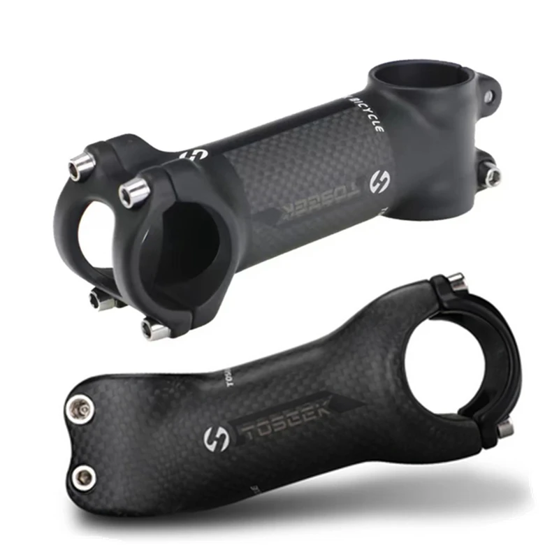 

TOSEEK Bicycle Stem 3K Carbon Fibre Handlebar Stem Angle 6 Degree 17 Mtb Road Bike Stem 31.8mm