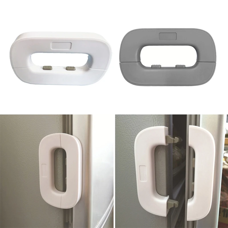 

Toddler Improved Home Refrigerator Door Lock Kids Child Fridge Locks Baby Safety Lock Easy to Install No Tool Need Drill