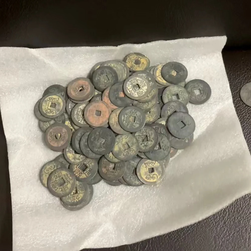 Китайские монеты фэн-шуй на удачу набор старых медных монет династии Цин 24 мм