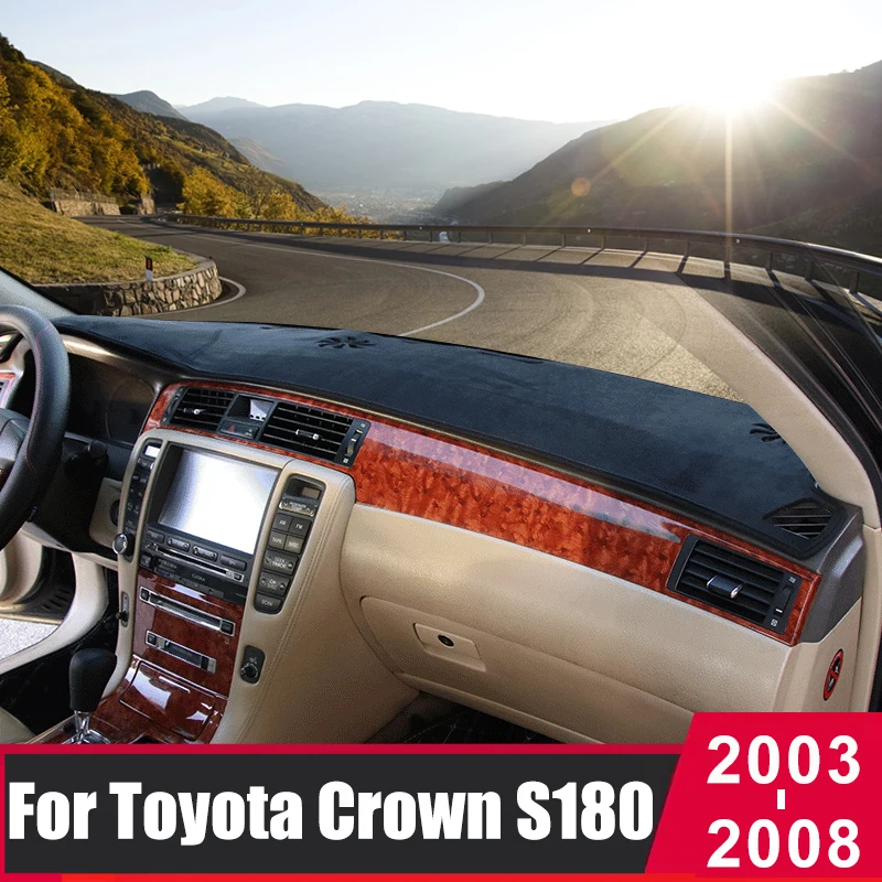 

Для Toyota Crown XII S180 2003-2008 коврик для приборной панели с защитой от ультрафиолета, противоскользящий защитный чехол для автомобиля, аксессуары для солнцезащитных теней