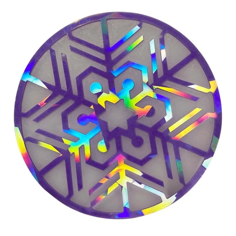 Голографическая Лазерная Рождественская подставка в виде снежинки силиконовая