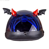 1pc multicolor helmet devil horns motorcycle electric car styling helmet stickers personality creativity helmets accessories b