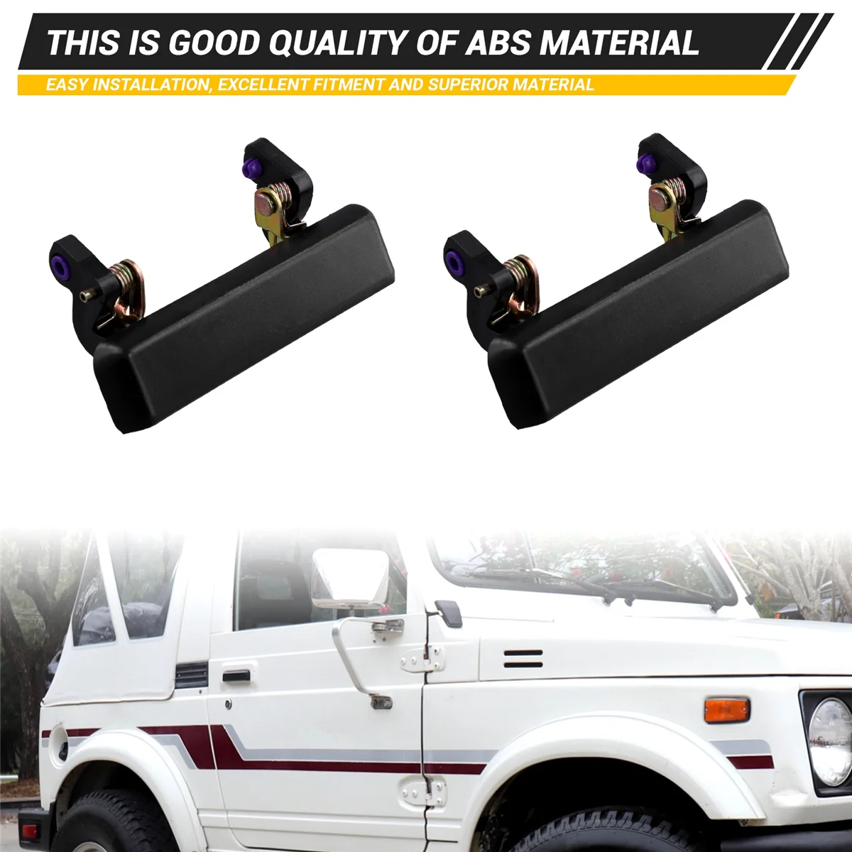 Автомобильные наружные дверные ручки 1 пара черные левые и правые для Suzuki Samurai