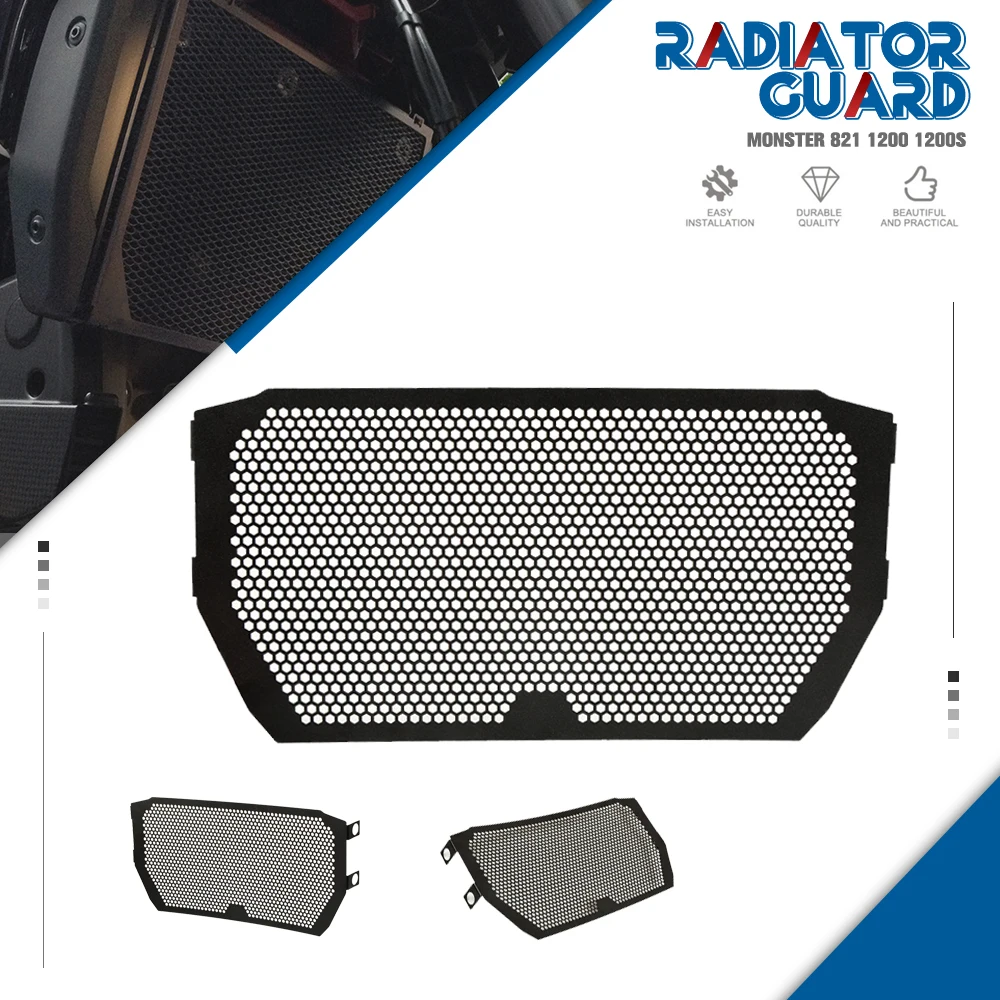 

2022 For DUCATI Monster 821 1200 1200S 2014-2022 Motorcycle Accessories Radiator Grille Guard Cover Parts Monster821 Monster1200