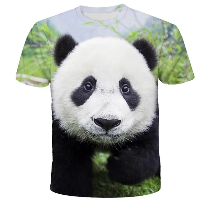 

2023 New Boys Girls Print T Shirt Short Sleeve Summer Clothes childrens Panda Trend Lovely Style Clothing Fashion Basic Tee Top