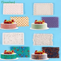 flower fondant cake edge decoration silicone mold diy chocolate baking tools cake decoration accessories floral resin molds