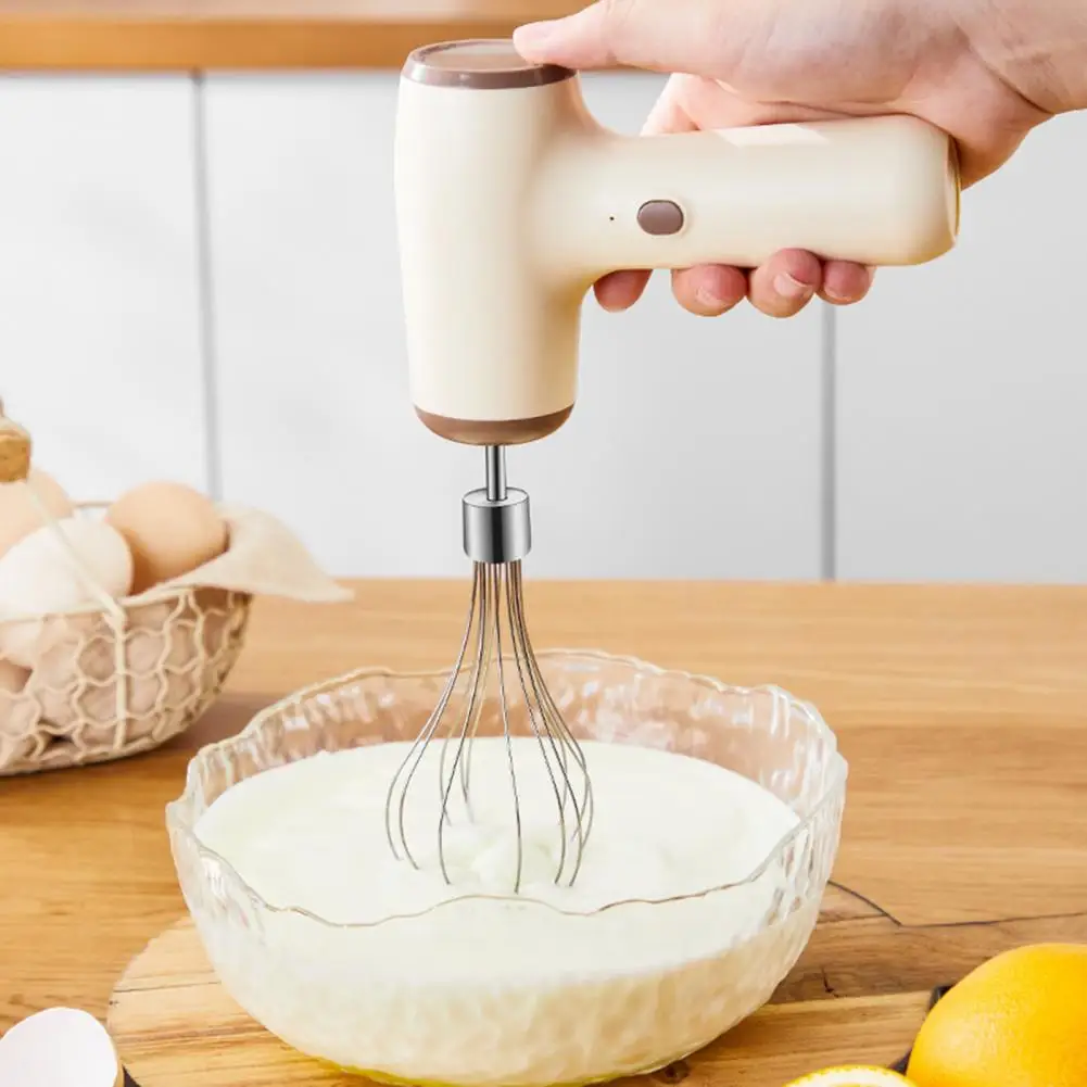 1 Set Portable Blender Wireless Handheld Cream Beater 3 Blad