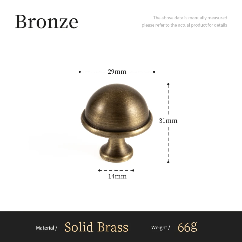 

Сантая Антикварная латунная ручка для шкафа 29мм