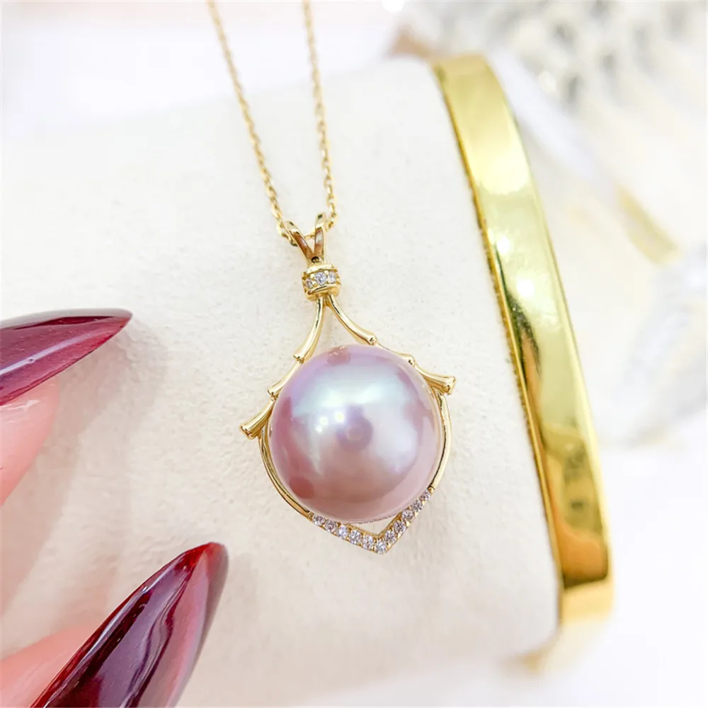 

Жемчужные аксессуары «сделай сам», кулон из стерлингового серебра 925 пробы, пустой держатель, Серебряный кулон-консилер для ожерелья с бусинами 11-13 мм