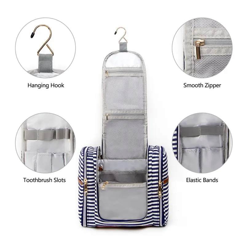 Travel Hanging Toiletry Bag for Women Men Water Resistant Cosmetic Makeup Bag