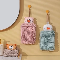 soft chenille hand towel ball cute absorbent hanging wipes towel plush quick dry microfiber towels bathroom kitchen accessories